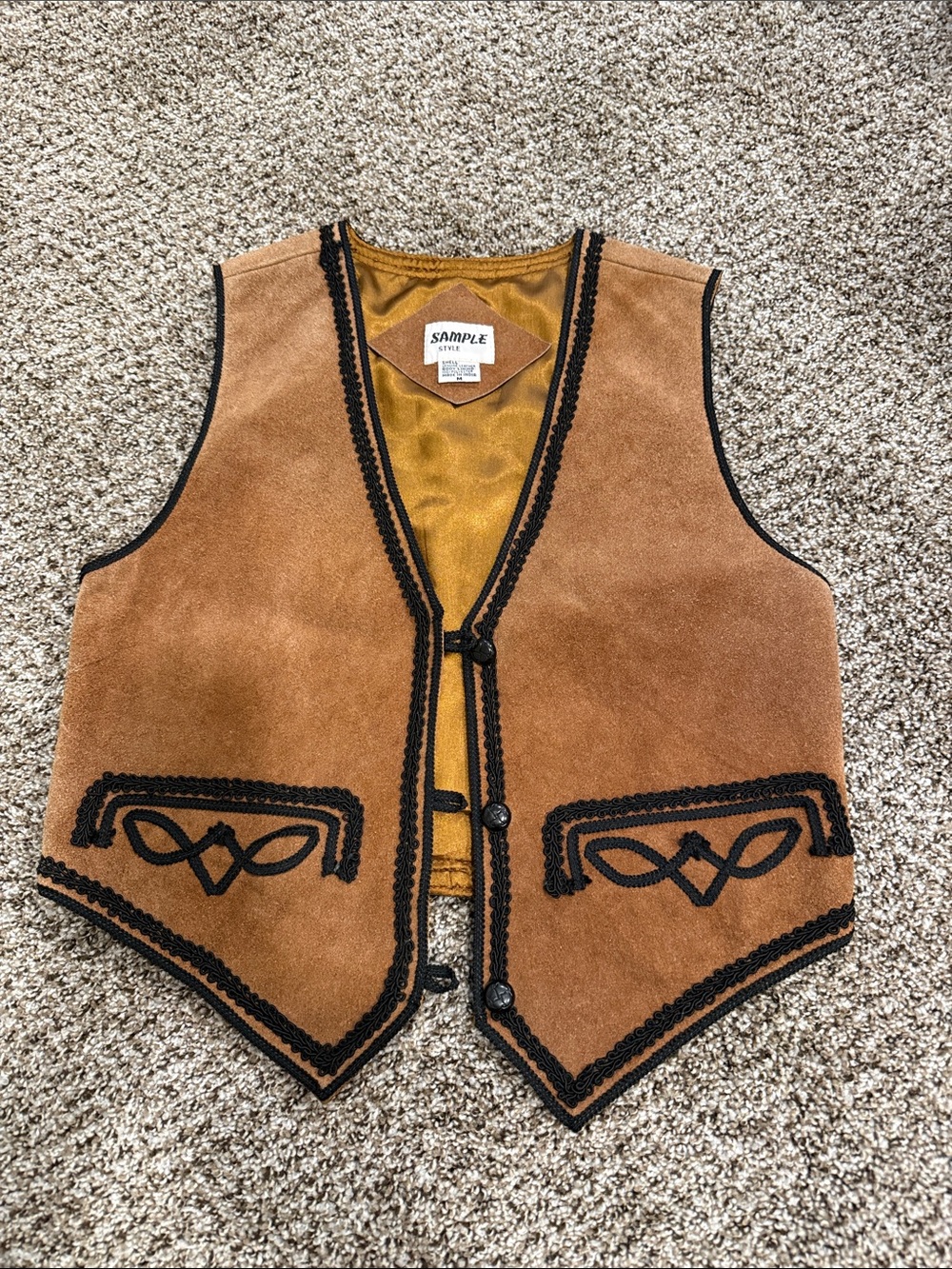 “Vintage 70s Genuine Suede Leather Western Boho